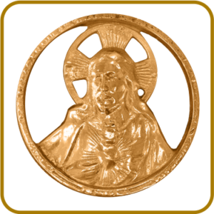 SAGRADO CORAZÓN DISCO CALADO-BRONCE-CHICO-