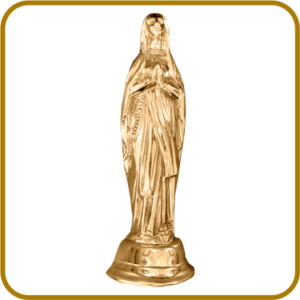 VIRGEN DE LOURDES CON BASE<BR> GRANDE BRONCE