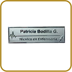 Piocha color plata Relieve