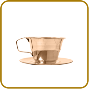 TAZA CON PLATILLO COBRE